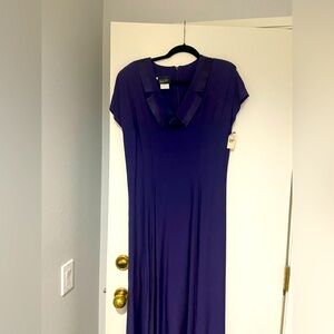 Deep eggplant ankle length dress by Wild Rose. Size 14. Form fitting.